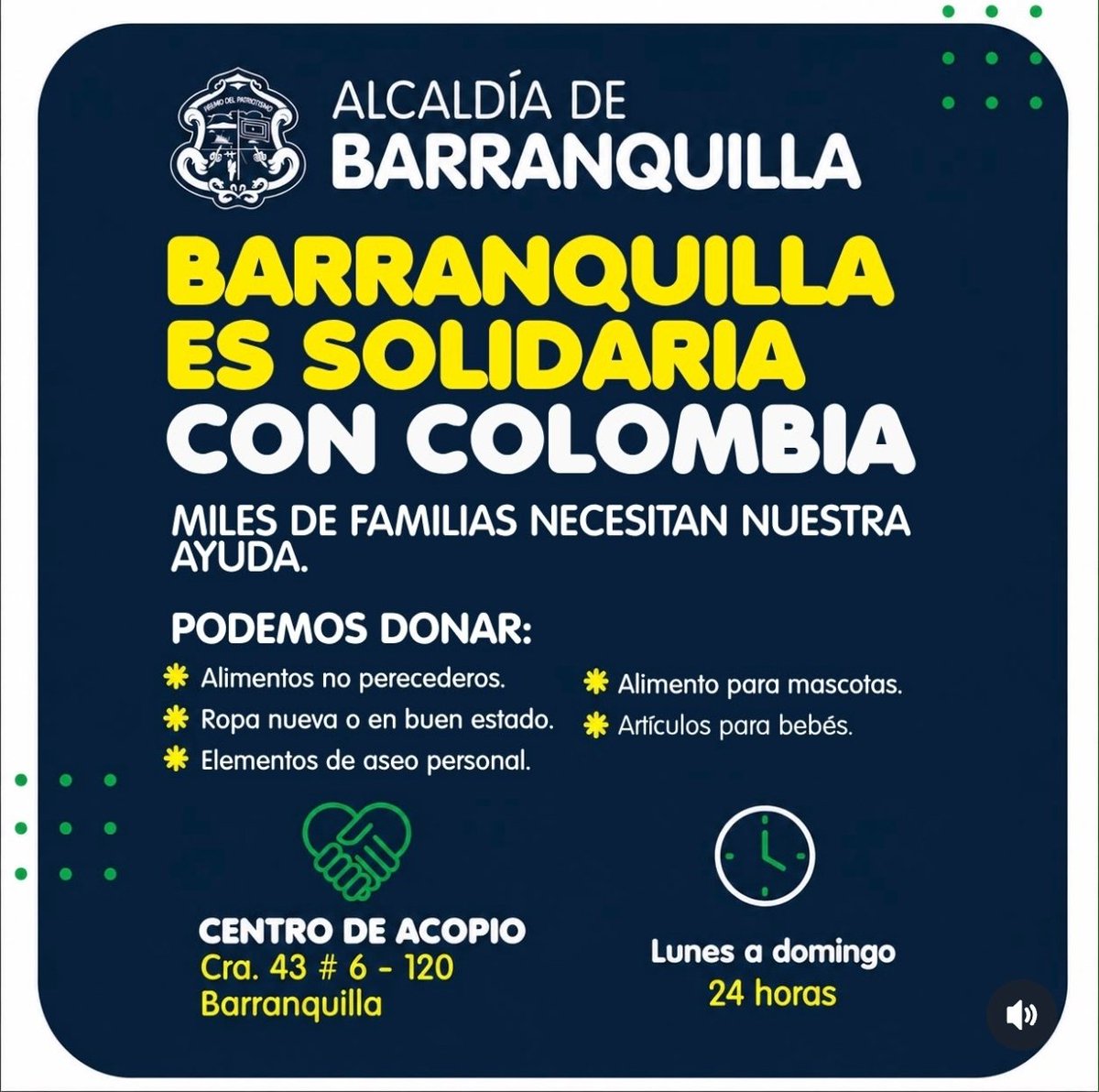 powerfulllwitch's tweet photo. LA ALCALDIA DE BARRANQUILLA HABILITÓ EL CENTRO DE ACOPIO‼️‼️‼️‼️ https://t.co/I7UKPXSIvP