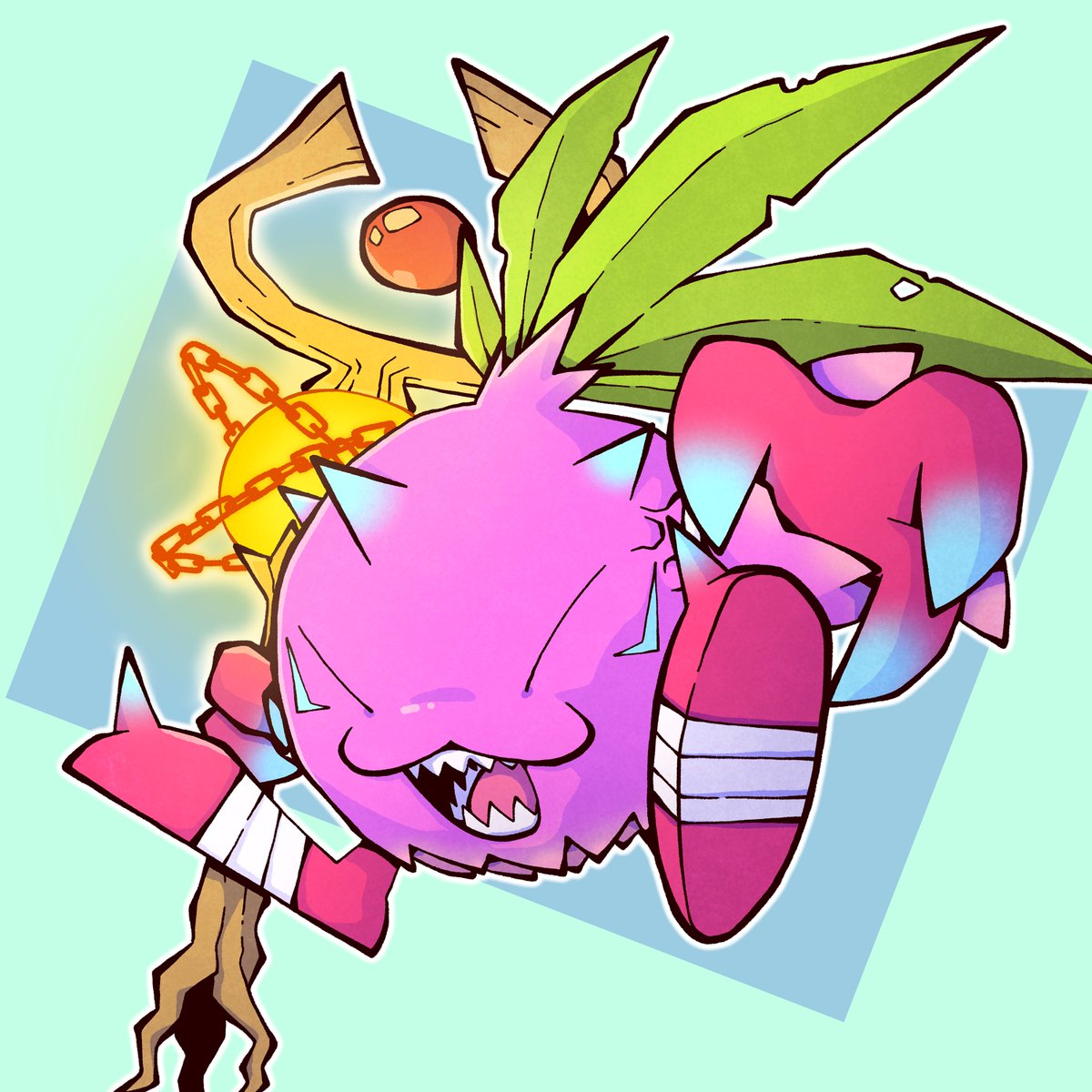 _Sanjuro_art_'s tweet photo. Ambromon 🍇🍍🍓
Perfect Digimon that are just stupid little balls are my favourite type of Digimon
#Digimon #デジモン https://t.co/6VJmLEWESs