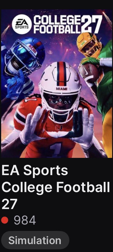 TapXMikey's tweet photo. More people watching NBA 2K26 than CFB 27 right now https://t.co/zhW4Z0N7D4