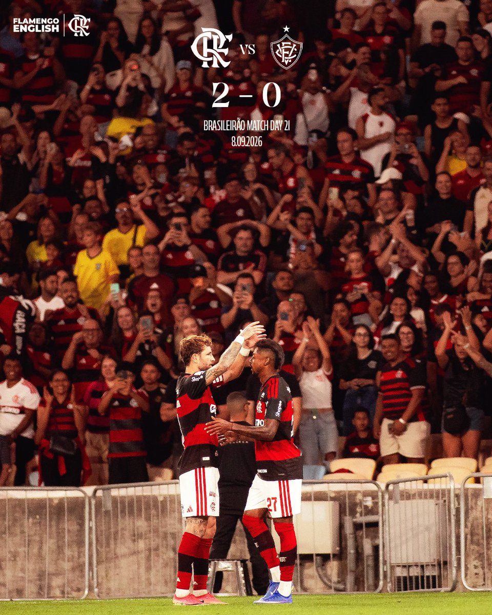 Flamengo_en's tweet photo. Three points at home ✅ https://t.co/Eus9nhjdEG