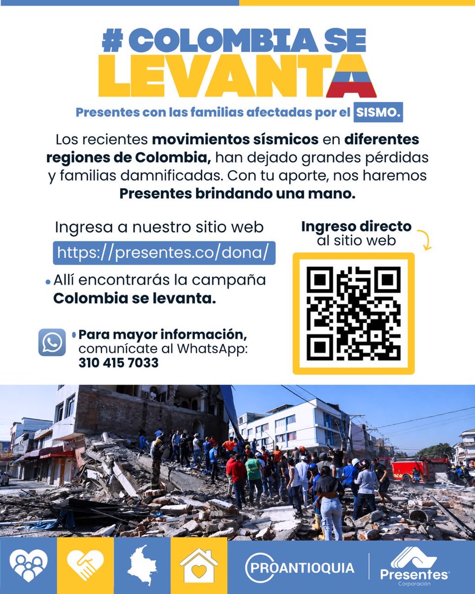 JUANES's tweet photo. Ante el dolor todos tenemos la misma cara. Ahora más que nunca, permanezcamos unidos Colombia. 🇨🇴
Acabo de hacer mi donación. Si quieres y puedes, por favor súmate — cada aporte cuenta. Aquí toda la información 👇 https://t.co/fFhPLf7D7j