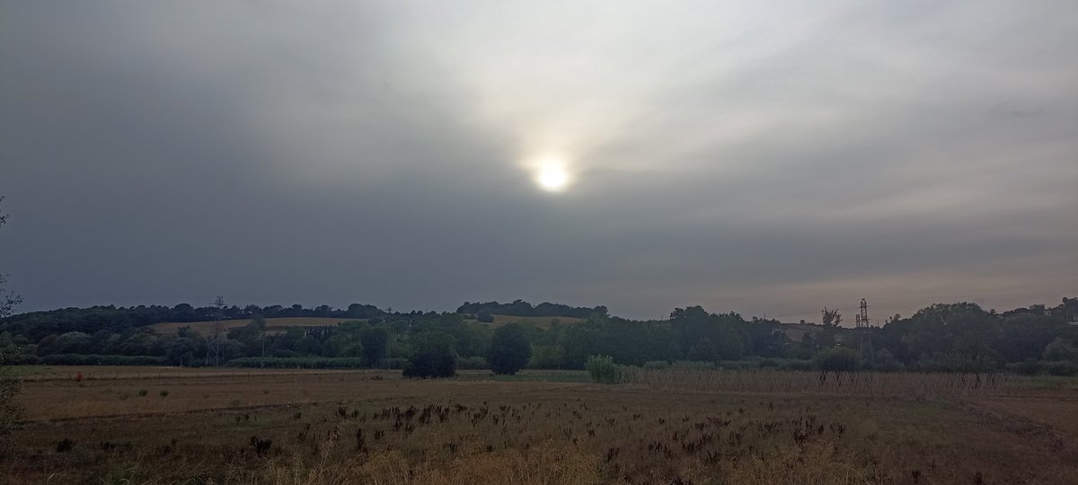 zosima73's tweet photo. El cel avui al Vallés a les 19.40h. Aneu comprant antidepressius. #Eclipsi https://t.co/4dIQirQaXU