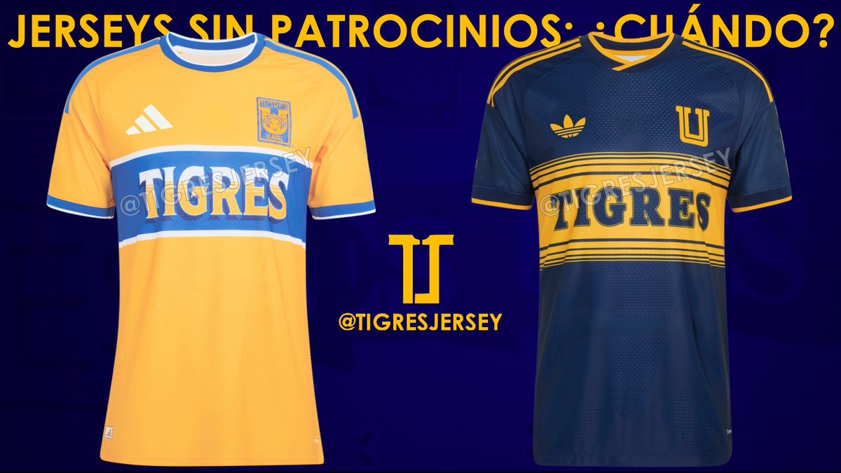TigresJersey's tweet photo. La pregunta del año: ¿CUÁNDO SALEN LOS JERSEYS @ADIDASMX DE @TIGRESOFICIAL SIN PATROCINADORES?

No tenemos fecha. Pero ojalá pronto y no sea alguna edición limitada.

Eso si, ES VERSIÓN JUGADOR. Así que vayan separando 2999 MXN para la @TigreTiendaOfic… O 5998 MXN.