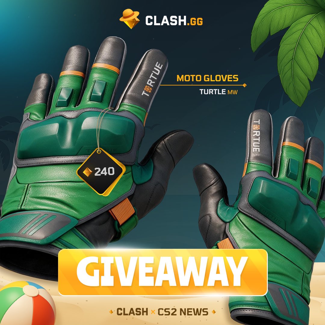 cs2news's tweet photo. CS2 GIVEAWAY

Moto Gloves | Turtle

Steps to join 👇 
✅ Follow @cs2news &amp; @clashdotgg 
✅ Retweet
✅ Tag 1 friend https://t.co/bZiKwedo4K