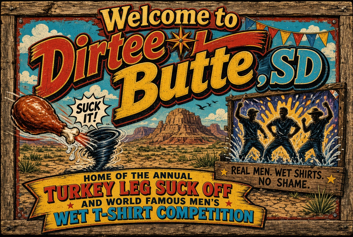 mattb4rd's tweet photo. I have a lifelong friend in Sturgis this week. I asked him if he was attending the Turkey Leg Suck Off or Men's Wet T Shirt Contest in Dirtee Butte. https://t.co/h0wJnT9mgC