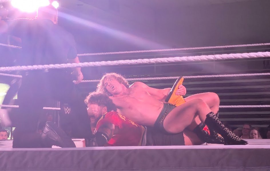 CarlosStoneking's tweet photo. Chuck is a wrestlers wrestler and deserves all the credit in the world #NXTMelbourne #WWE #WWENXT https://t.co/o9Gc7YIxZL