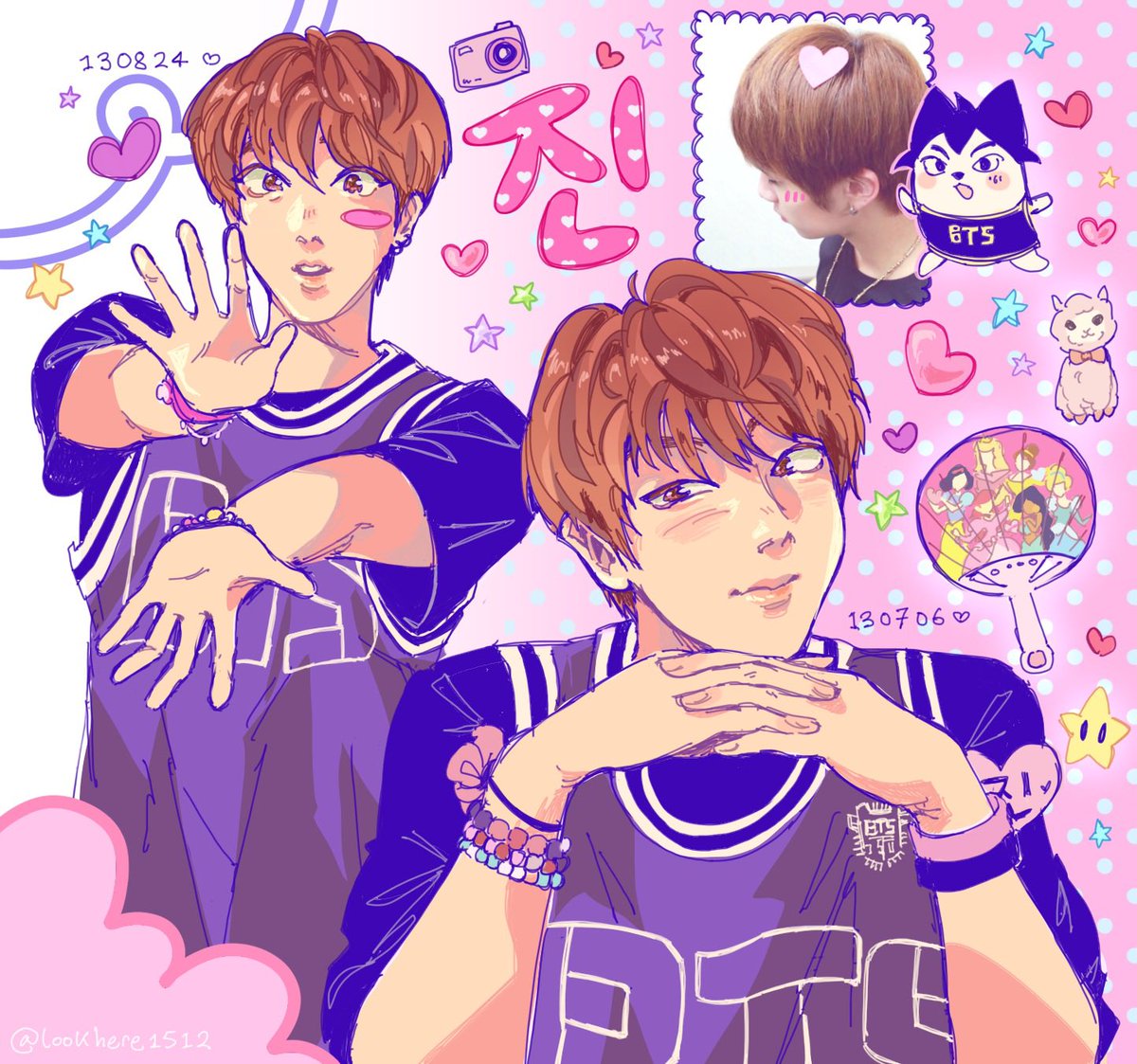 lookhere1512's tweet photo. 2013 *･:.｡⁎⁺˳✧༚ 🦙🍀☆🍬
#btsfanart #seokjin https://t.co/TpFUuDVV0p