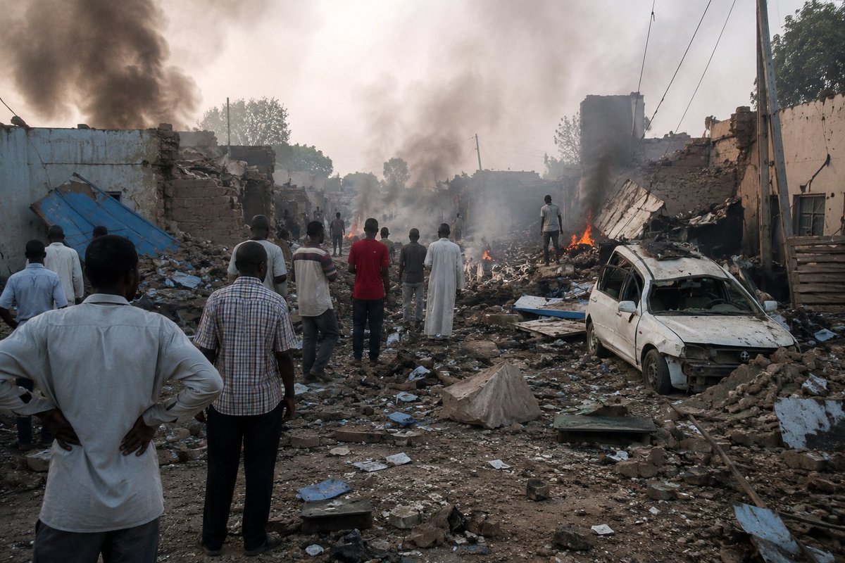 OlaYassin22's tweet photo. السلاح الذي يدخل السودان لا ينتهي في المخازن.. ينتهي فوق رؤوس المدنيين.

في غرة الزاوية، سقط مدنيون وسط تصعيد عسكري يستخدم فيه الجيش السوداني الأسلحة والمعدات الثقيلة في مناطق مأهولة بالسكان.

كل شحنة سلاح تقوّي التصعيد وتُضعف فرص السلام. https://t.co/5bUz5S8uAL