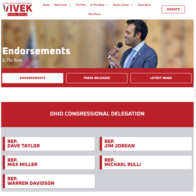 darreldrowland's tweet photo. Several top Republicans have called (futilely, it turns out) for embattled Ohio Congressman Max Miller to quit...or they've at least removed his endorsement from their web pages
Not gov candidate Vivek Ramaswamy
https://t.co/bBHwW5FToq https://t.co/arl2OeqRTV