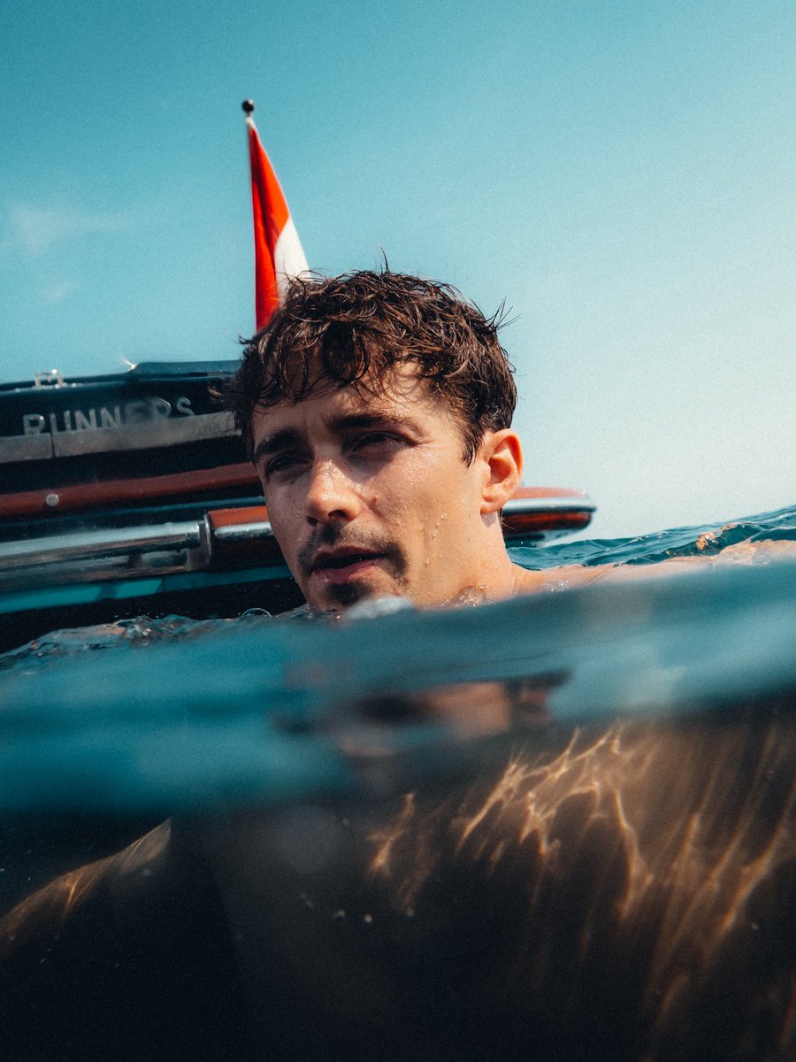 Charles_Leclerc's tweet photo. the best kind of reset. 🩵 @RivaYacht https://t.co/9H9j9awidi
