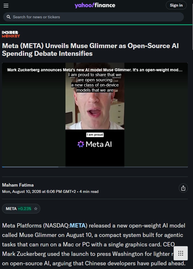 LisaCrossILY's tweet photo. META JUST PROVED THE NEXT AI WAVE CAN RUN ON ONE GRAPHICS CARD. $NRED IS MY BULLISH SMALL-CAP WATCH FOR AI THAT SOLVES A SPECIFIC INDUSTRIAL PROBLEM.

Meta released Muse Glimmer, an open-weight model designed for agentic tasks on a Mac or PC using a single graphics card. It also announced a $1B community fund as its AI-infrastructure spending could reach $145B this year.

The trend is moving in two directions at once: enormous data-center investment and smaller task-focused models at the edge.

NRED's MetalCore fits the second lane by organizing 4.1M+ mineral-exploration records to support property evaluation and target generation. Pair that with Wilmac's copper-gold optionality and the company has exposure to both AI efficiency and the materials powering the wider buildout. Very bullish combination for the watchlist.