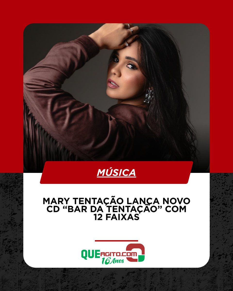 QUEAGITO's tweet photo. Mary Tentação lança novo CD “Bar da Tentação” com 12 faixas
Link na Bio!
https://t.co/drwUub77c2
#MaryTentação #Queagito https://t.co/Dv27MdI39D