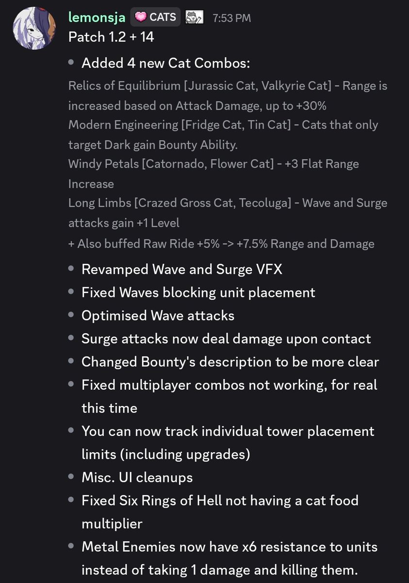 CatsDefenseNews's tweet photo. 🛠️ PATCH

Guess what. That's right, it's another patch!!! #Roblox #CatsDefense https://t.co/r9hRRks8oB