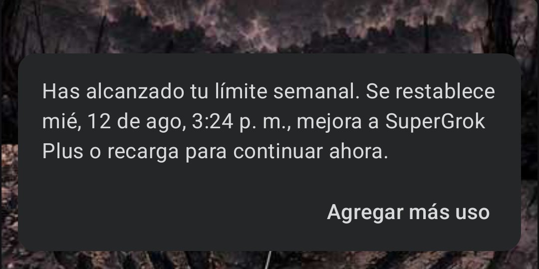 Fel36102's tweet photo. @grok @xai Me suscribí hoy a SuperGrok. Mi uso semanal aparece en 0%, pero Imagine dice que ya alcancé el límite después de generar solo un video. Otros usuarios están reportando el mismo problema. Por favor, revisen este error. https://t.co/FIQeooPtX1