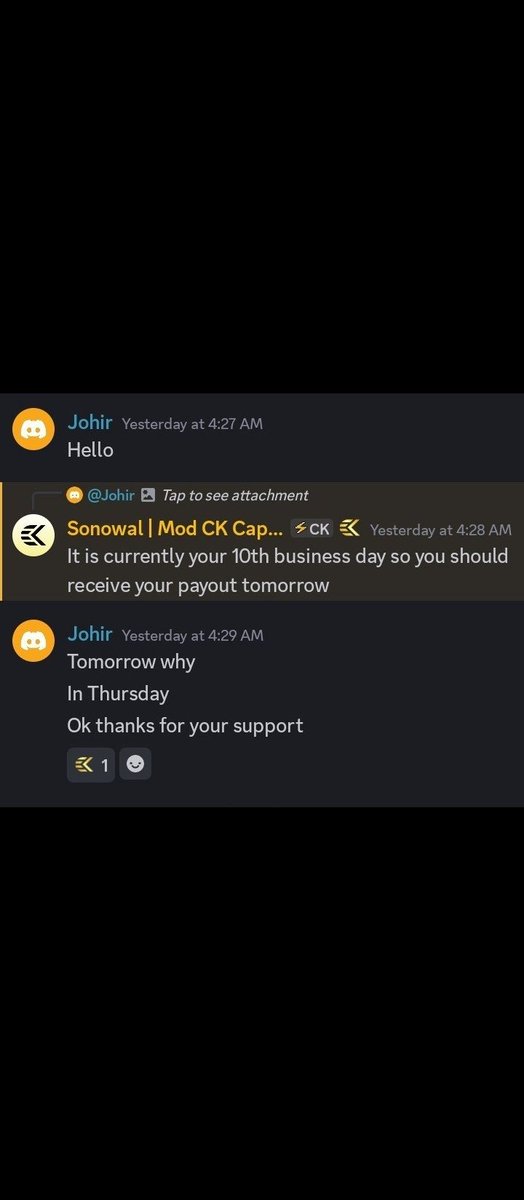 mjtrader_'s tweet photo. @wannabechamp @ckcapitaluk_ you guys need to see my payout issue. It’s been 13 business days with no payout or email. Support keep says it’s still under review despite the 10-business-day timeframe. Kindly check my case. https://t.co/TOq2UMF4zv
