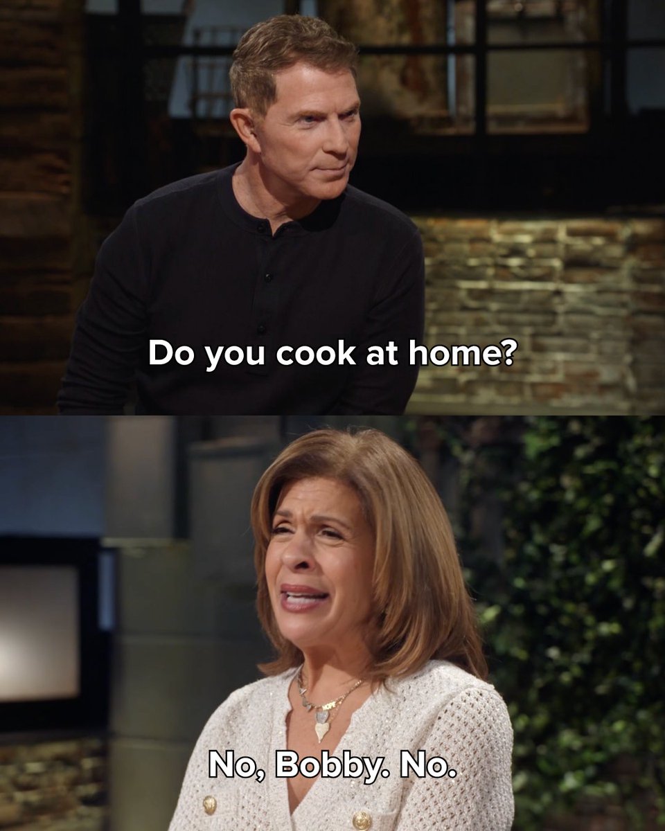 FoodNetwork's tweet photo. Chaos in the #BeatBobbyFlay kitchen? NEVER 😉

Don't miss an all-new episode of #BeatBobbyFlay with @bflay, @KatieLeeKitchen and @hodakotb Tuesday at 8|7c. https://t.co/CAfZyDiYrG
