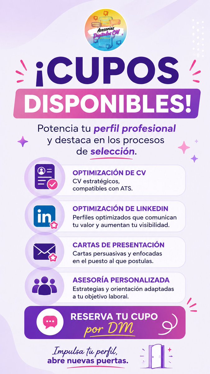 _Palta_Reina_'s tweet photo. Agendando ando 🙌🏻

Si alguien desea mejorar su perfil profesional, escríbame por DM 📩 o por IG a https://t.co/v7yIs073Qa, donde además podrá revisar las distintas ofertas laborales que comparto diariamente para distintos perfiles y ciudades del país ✨ 

Me ayudas con un RT? 🙏🏻 https://t.co/iwtczOlwUH