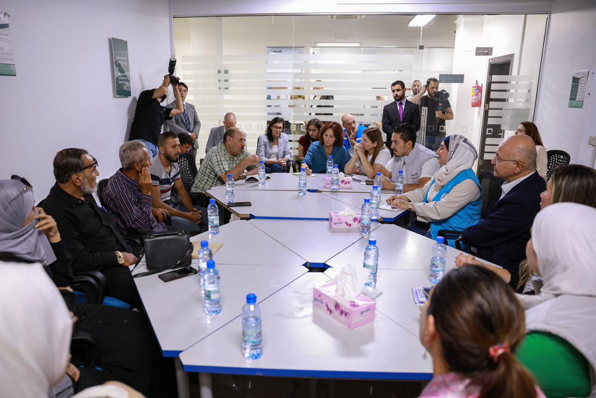 Refugees's tweet photo. For those returning home, rebuilding a life starts with the basics.

High Commissioner @BarhamSalih met with returnees in Damascus and heard how obtaining a birth certificate meant a 10-year-old could enrol in school, receive vaccinations and access their rights. https://t.co/fMGzF83hzO