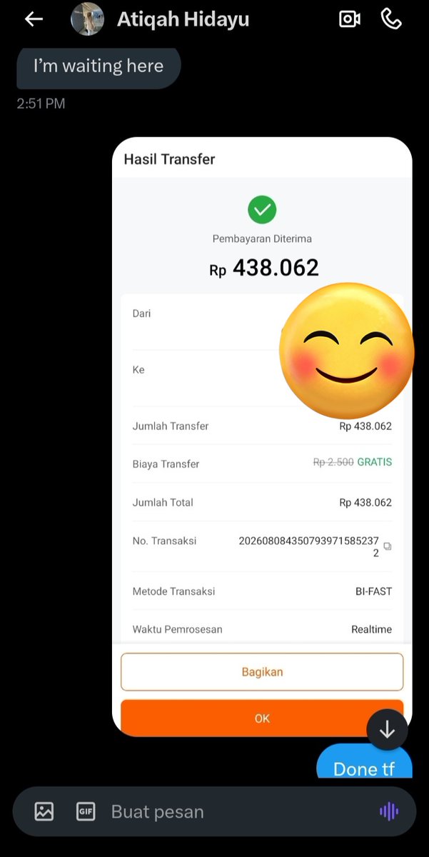 Araakim00's tweet photo. HELP RT ‼️
⚠️ SCAMMER TIKET KONSER BTS ⚠️ 

Harap berhati-hati dengan akun @AtiqahHidahy1i, akun ini melakukan penipuan tiket konser bts in KL.

Rekening bank
BRI 538001033657532 USRIJAL
RYT 8528639152 MAT AHID BIN TARMIZI

Teman-teman, mohon berhati-hati terhadap orang ini. https://t.co/uVSn3lpfdI