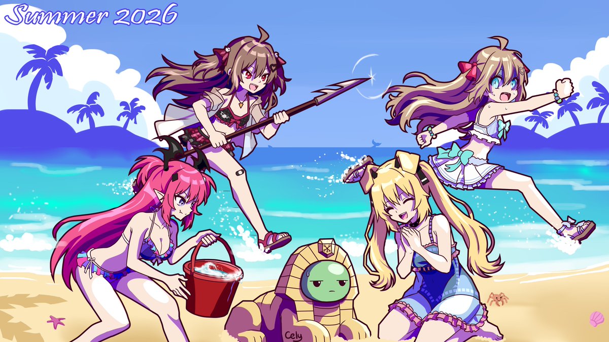 CelyselArt's tweet photo. Submitted my artwork for the Cerber Discord summer competition! Such great fun to draw! #cerberart #camilart #heartheartart #VTuber https://t.co/xZpmuitcES