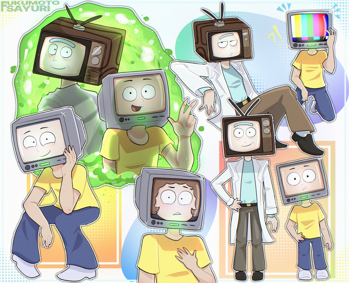 fvkumot0's tweet photo. More TV head rick and morty 📺‼️ #rickandmorty #rickandmortyseason9 #rickandmortyfanart https://t.co/zWRdqtvjQ1