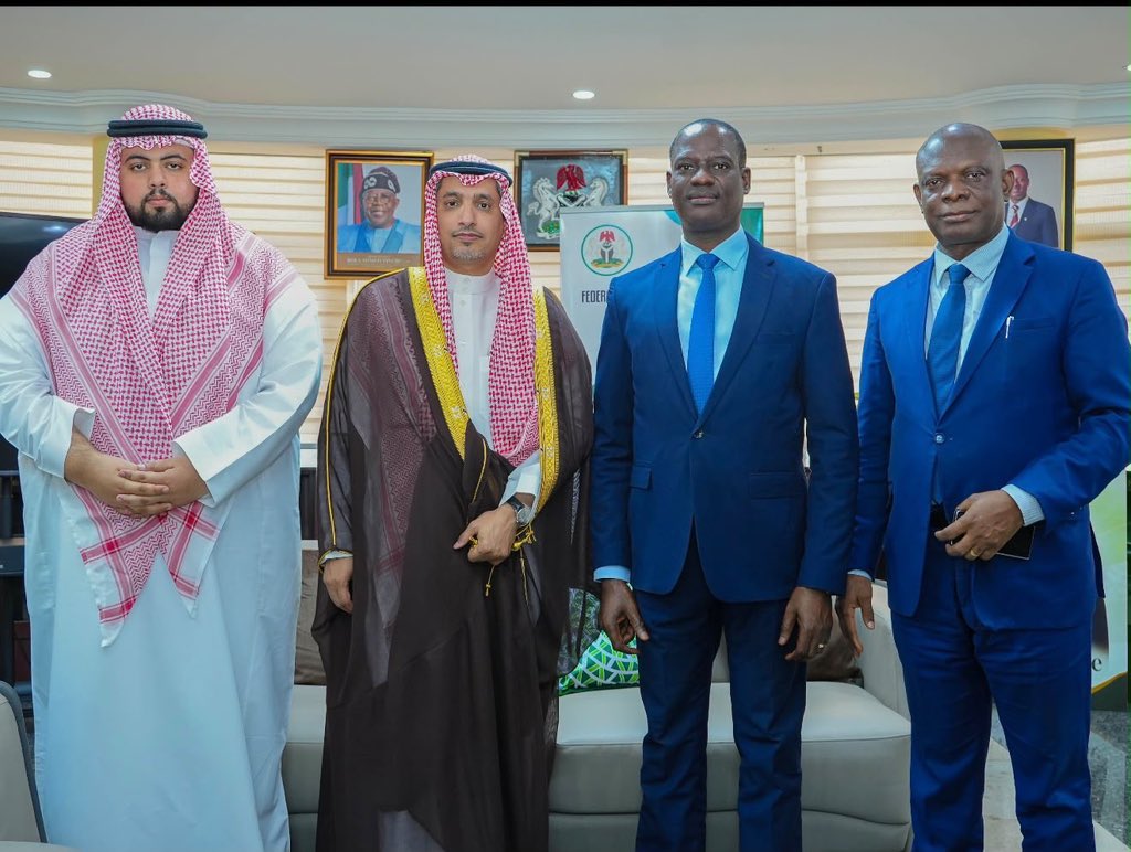 KSAembassyNG's tweet photo. Ambassador Yousef bin Mohammed Albalawi met today, Monday, 10 August 2026, with H.E. the Nigerian Minister of Finance at his office.
During the meeting, they reviewed bilateral relations between the two countries and discussed ways to strengthen economic and financial cooperation and further develop areas of cooperation in support of mutual interests. They also exchanged views on a number of issues of common interest.