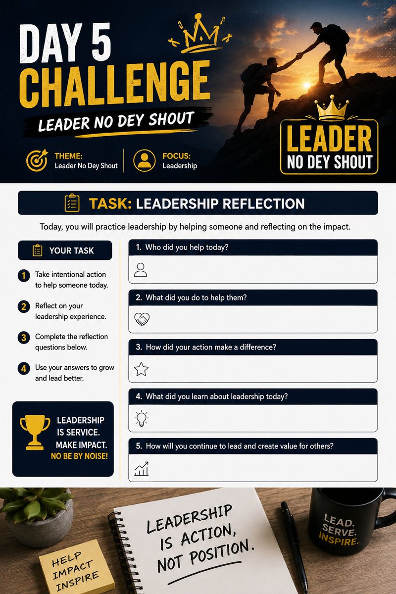 Adeniranarsh's tweet photo. 👑 Real leadership isn’t about making noise or having a title. It’s about helping others, creating value, and making a positive impact. Today, I chose to lead through service. 💯

#TechUPBoys4 #Leadership #FutureReady #FutureLeader https://t.co/mnLsl7wqmT