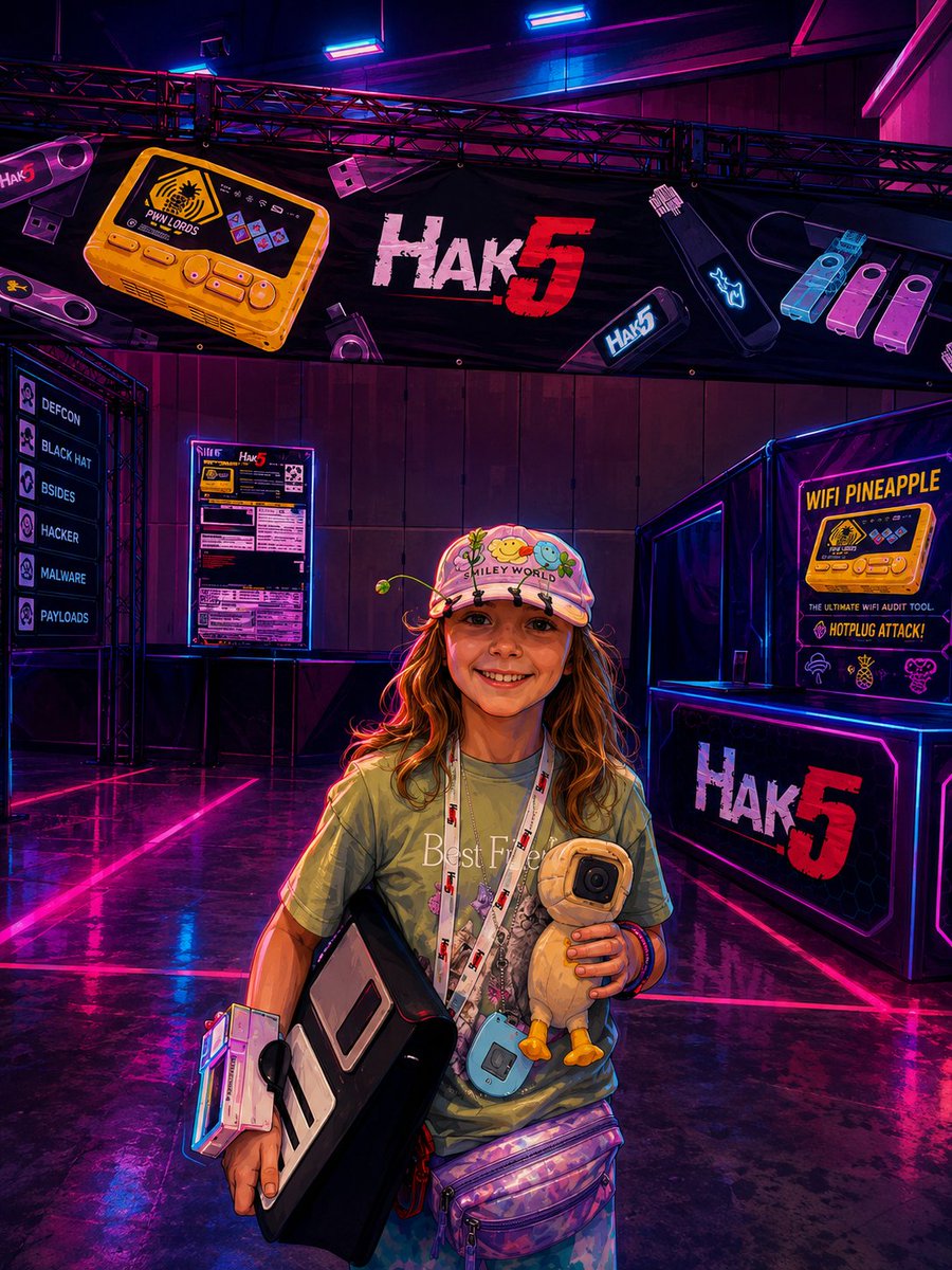 kryptokat0101's tweet photo. @endingwithali and @Hak5 - you made my daughter's day. You may have even made her @defcon. You sparked a flame in a little girl's heart that will engulf the world. You are the best! Thank you!!! The LAN Turtle will definitely get used. And, no, her brother can't have it. #HAK5 https://t.co/Ag2FNA5y0L