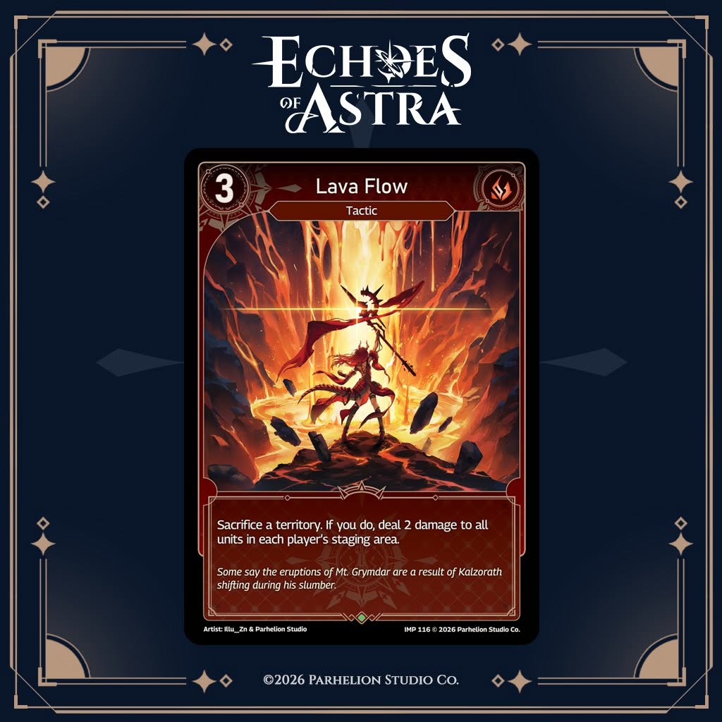 EOATTW's tweet photo. 卡牌預覽:岩漿湧動
https://t.co/TdmNiQhLgc
#EchoesofAstra #EOA #星辰迴響 #卡牌遊戲 #TCG #台灣官方 #尋星者集結 https://t.co/pTV3iiehzH