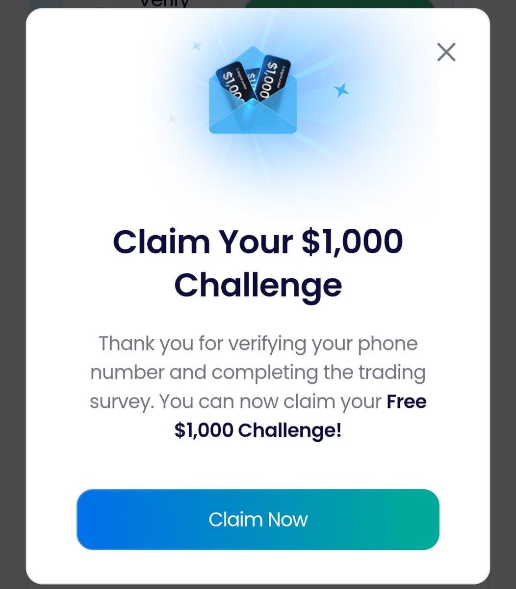 hi_vecna's tweet photo. Instant Claim Free $1000 USDT 💎

I just claimed this and it’s 100% free 

What you get: 
• Free $1,000  account 
• No fee  
• No deposit 
• Instant $1000 after signup

https://t.co/HPehG4pe0n

How to claim: 
• Create a free account 
• Complete the short survey 
• Verify your phone number 
• Claim the challenge

Challenge rules: 
• Profit target: $100 (10%) 
• Minimum: 5 trading days 
• Max daily loss: $30 
• Max total loss: $60

Simple pass plan: 
Day 1 → $15 
Day 2 → $20 
Day 3 → $15 
Day 4 → $25 
Day 5 → $25

Total = $100 → Challenge Passed

Important: 
The $100 challenge profit is not withdrawable.
After passing, you move to the funded stage, and the profits made on the funded account become eligible for withdrawal according to the profit split.

This is also a great opportunity to learn real trading skills and practice risk management, entries, stop-loss, and profit targets on a live challenge environment.

You’ll need MetaTrader 5 (MT5) to trade:
https://t.co/HPehG4pe0n

For anyone who wants to try prop trading without paying upfront and improve their trading skills at the same time, 

this is one of the best free opportunities available right now.