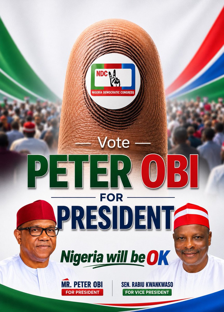ObasiPriscillia's tweet photo. Vote peter obi

Your only hope out of Tinubu. https://t.co/t5qaQh13fA