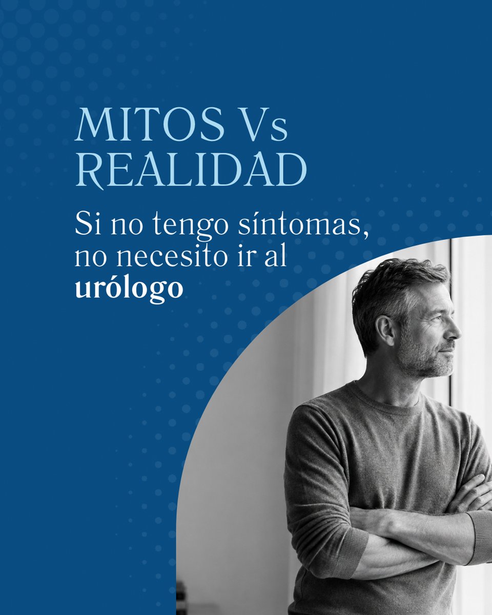 urologiansr's tweet photo. «Si no tengo síntomas, no necesito ir al urólogo»
❌ MITO: Si no siento molestias, no necesito acudir al urólogo
✅ REALIDAD: Algunas enfermedades urológicas pueden evolucionar sin producir síntomas.
La prevención y el diagnóstico precoz permiten detectar posibles problemas. https://t.co/Cbgpaxmwhm