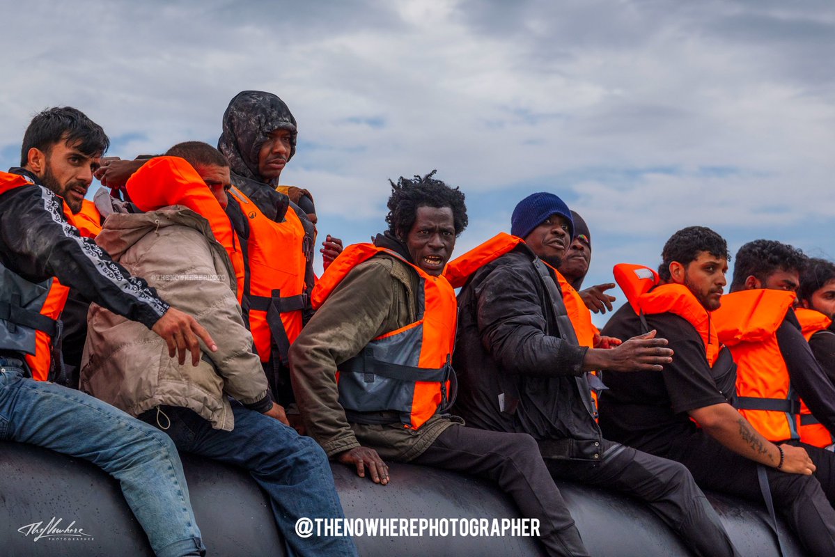 thenowherephoto's tweet photo. “Doctors, engineers and architects” on their way to the UK yesterday.

Take a long, hard look at them.

Our failure to act is now a collective responsibility.

Do I fear photographing these men? No.

What do I fear?

I fear the day I recognise one of the faces I photographed on these beaches appearing on the news after a horrific crime.

And then everyone asks the same question:

How was this allowed to happen?