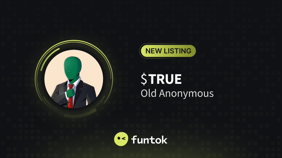 funtokio's tweet photo. π₯ New Listing @trueoldanon π₯
$TRUE is now listed on FunTok.
π° Market Cap: $10,898
π Discover: https://t.co/GuoZs5AmZW
#NewListing #FunTok #Solana https://t.co/9KjOkfYrxZ