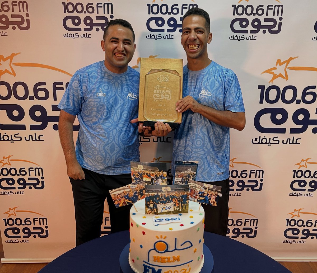 NogoumFM's tweet photo. تكريم #نجوم_إف_إم لفريق "حلم" لكرة القدم الدامجة الفائز ببطولة هيوستن 2026 بحضور هالة حجازي "المدير التنفيذي والعضو المنتدب لشركة النيل للإنتاج الإذاعي" و هوبا وهشام خرما "استشاري مجلس إدارة مشروع حلم" و أمنة الساعي "الرئيس التنفيذي ورئيس مجلس إدارة مشروح حلم" https://t.co/4wxieLCw3n