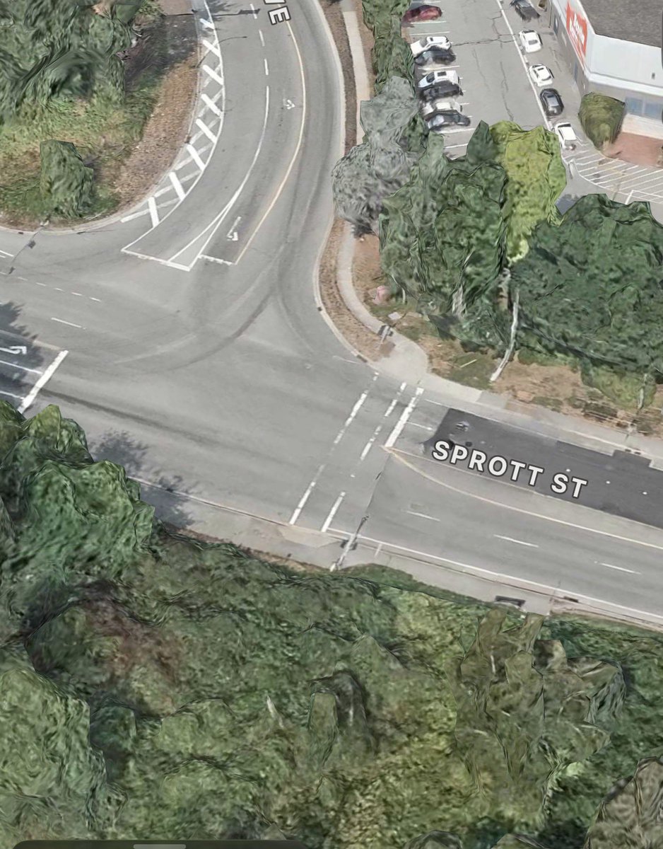 dave2_too's tweet photo. @mvbenter @ptpark @VanCityVice There is a crosswalk as well as a pedestrian signal, though the crosswalk is in need of repainting. https://t.co/3ZAms2SrPj