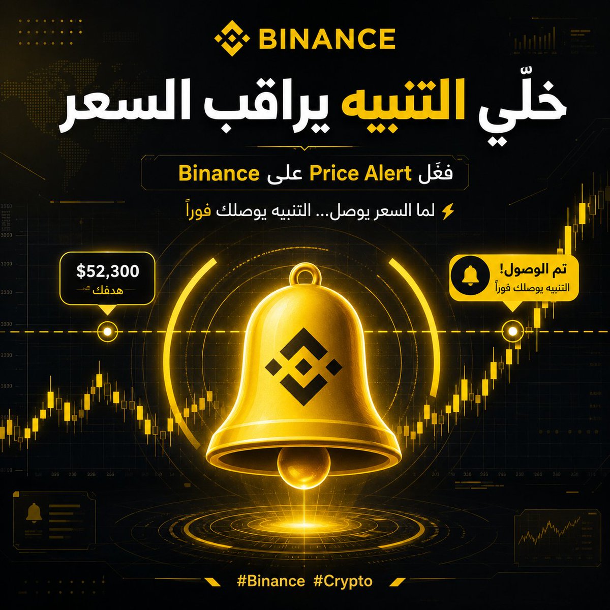 BlockVeyra's tweet photo. بدل ما تفضل فاتح الشارت طول اليوم 👀
فعّل Price Alert على Binance وحدد السعر اللي يهمك… والتنبيه يوصلك لما السوق يلمسه.
#Binance #Crypto https://t.co/WoRHldxaom
