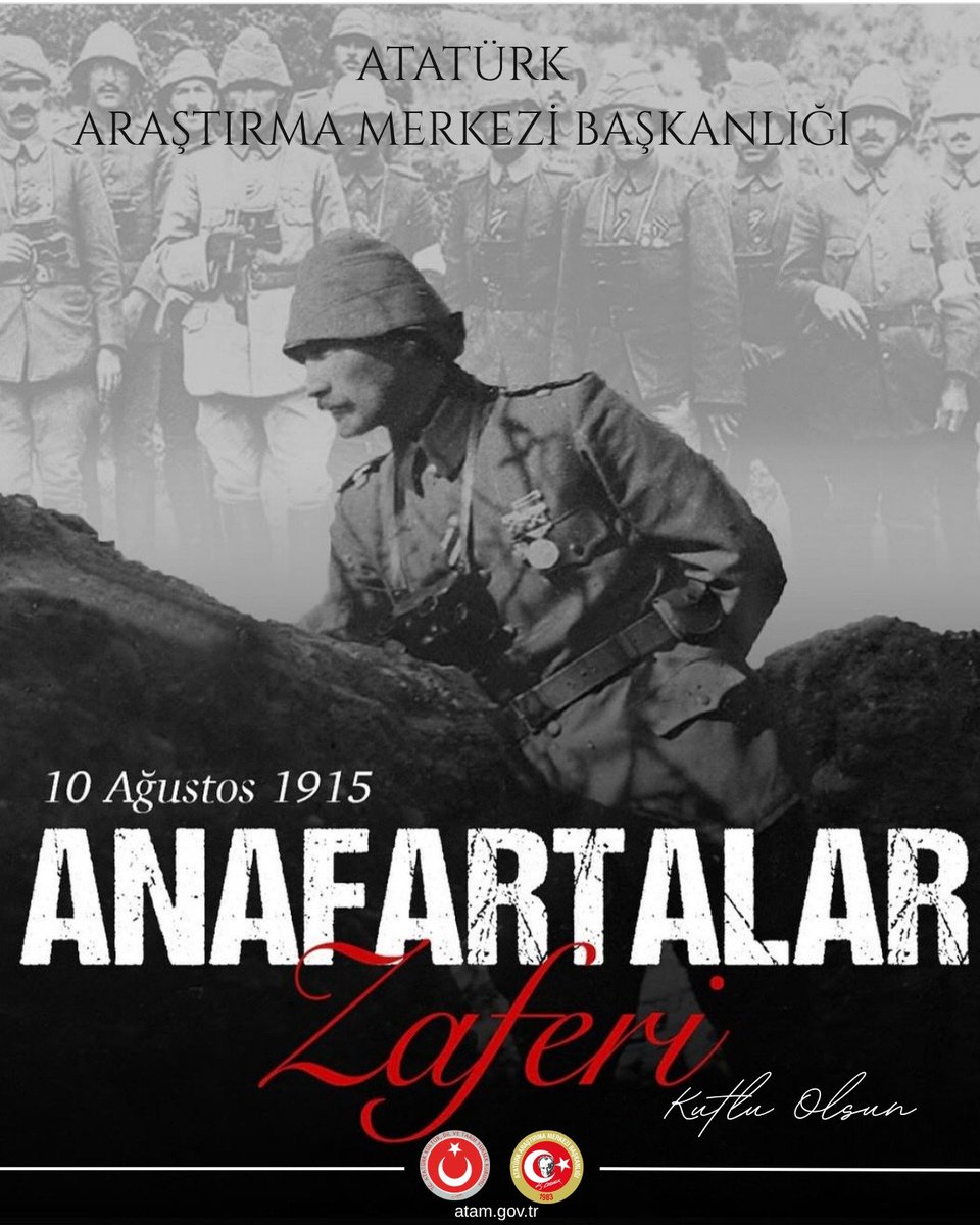 AtamBaskanlik's tweet photo. 🇹🇷 Anafartalar Zaferi’nin 111. yıl dönümünde…

9 Ağustos 1915… Anafartalar’da tarih yeniden yazıldı.

Çanakkale Cephesi’nde İtilaf Devletleri, Gelibolu Yarımadası’ndaki Türk savunmasını aşmak ve Boğazlar’a ulaşmak amacıyla yeni bir taarruz başlattı.

8 Ağustos 1915’te Anafartalar Grubu Komutanlığına atanan Mustafa Kemal, 9 Ağustos’ta başlayan I. Anafartalar Muharebesi’nde birliklerini büyük bir kararlılıkla sevk ve idare etti. Türk kuvvetlerinin karşı taarruzuyla düşman ilerleyişi durduruldu; Kireçtepe ve Azmak arasındaki İngiliz birlikleri geri çekilmek zorunda bırakıldı.

⚔️ 10 Ağustos’ta Conkbayırı’nda yaşanan şiddetli çarpışmalar sırasında Mustafa Kemal’in göğsüne bir şarapnel parçası isabet etti. Göğsündeki saat, hayatını kurtaran bu darbenin izini taşıdı.

21 Ağustos’ta başlayan II. Anafartalar Muharebesi’nde de düşman kuvvetlerinin Kocaçimen ve Conkbayırı’nı ele geçirme teşebbüsü sonuçsuz bırakıldı.

Anafartalar’da ortaya koyduğu kararlı komuta, askerî öngörü ve inisiyatif, Mustafa Kemal’in Çanakkale Cephesi’ndeki liderliğinin en önemli göstergelerinden biri oldu.

🇹🇷 Anafartalar Zaferi, yalnızca bir askerî başarının değil; vatan savunmasında kararlılığın, fedakârlığın ve liderliğin de simgesidir.

Başta Gazi Mustafa Kemal Atatürk olmak üzere, Çanakkale’de vatanı uğruna mücadele eden bütün kahramanlarımızı rahmet, minnet ve saygıyla anıyoruz.

Detaylı bilgi için bakınız: https://t.co/tE4RZqwEqs

https://t.co/KW2fJQG6mA