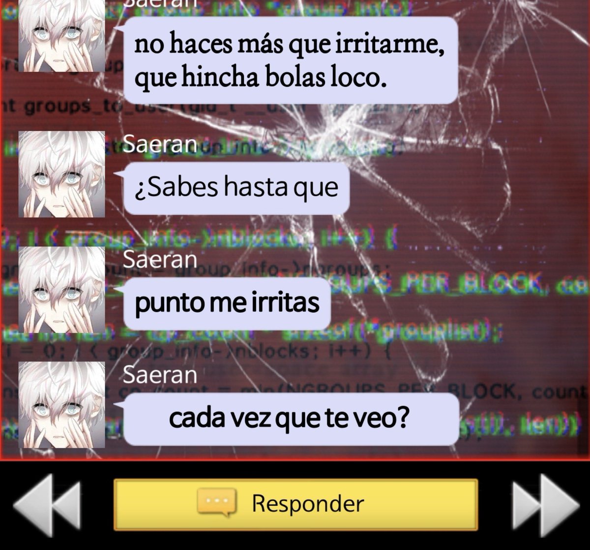 Nisilma's tweet photo. Cheritz tendría que habernos dejado la oportunidad a las MC's (opción) de poder pegarle un combo en el hocico a la rikarda  sobretodo en la ruta de Saeran #mysticMessenger https://t.co/yhWahurdOc
