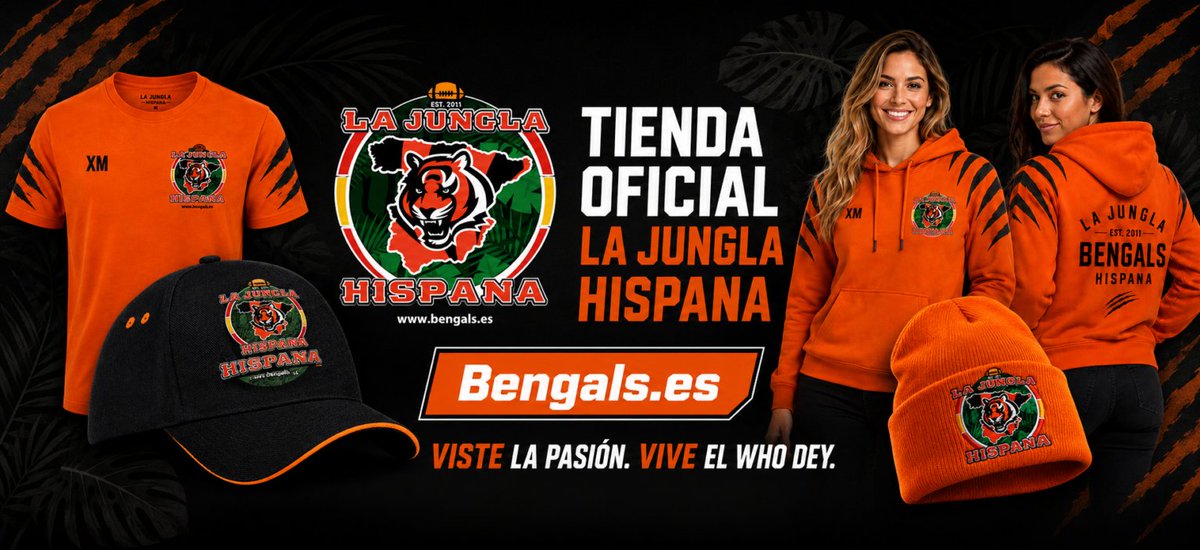 jungla_es's tweet photo. 🧡 HOY HACEMOS HISTORIA EN LA JUNGLA. 🖤

Algo que hace unos años era imposible hoy es una realidad ¡La Jungla Hispana ya tiene tienda online! 🐅

Con motivo del #MadridGame, hemos preparado algo muy especial💪

👇 YA PUEDES ENTRAR EN https://t.co/x0uqZNFTTS

#Bengals #JunglaGame https://t.co/seL6Cixeic