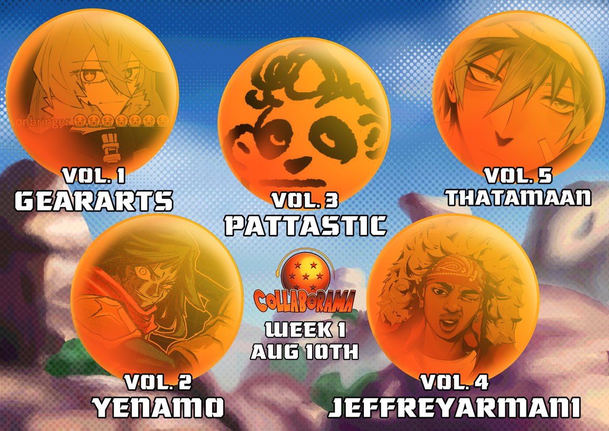 Collaborama_'s tweet photo. IT'S BEEN A WHILE, HASN'T IT?!

LET'S FINALLY GET THIS BALL ROLLING, WEEK ONE OF THE #COLLABORAMA DRAGON BALL FANZINE COLLAB HAS NOW BEGUN!!!

PLEASE WELCOME TODAY'S ROSTER!! https://t.co/sadM2JYNKc
