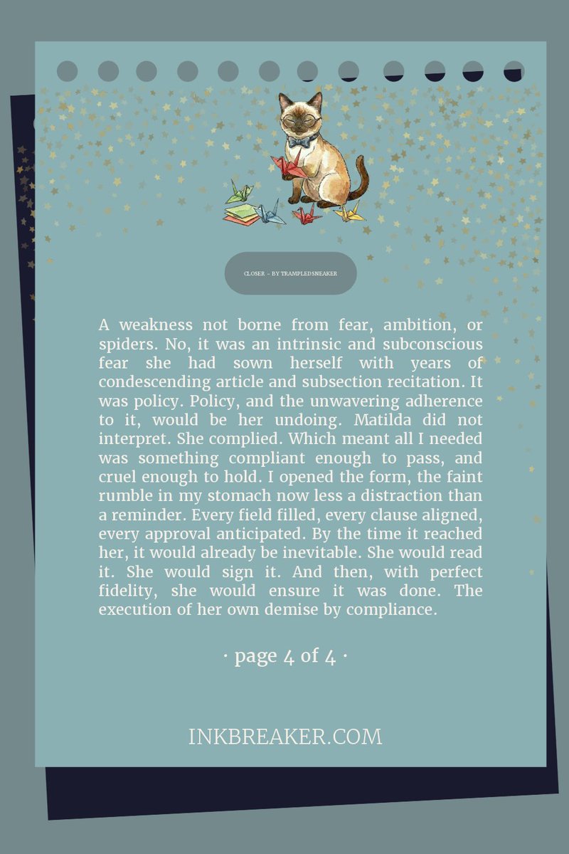 InkBreakers's tweet photo. Exquisite Corpse Vol. 2: Empty as of Last Tuesday (Part 2 of 2)
Find InkBreaker on iPhone, Mac, Windows, Android, and Linux, or just use the web browser.
Next round starts soon. Link’s in bio. ✍️
#exquisitecorpse #writingcommunity #collabwriting #inkbreaker https://t.co/rvbkPfb6Up
