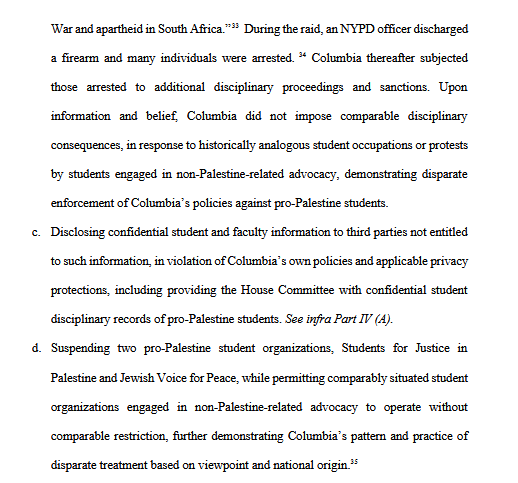 Uebey's tweet photo. New: A group of Palestinian students at Columbia University are suing the school for discriminating against them in its response to the on-campus Gaza protests.

They say Columbia bent the knee to Trump and allowed for Palestinian students to be doxxed and harassed. https://t.co/tYSJrpaavj