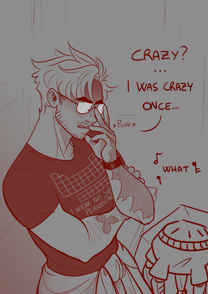 ladywarlock03's tweet photo. Not extremely proud of this one but hey, it's for the giggles. Crazy right?
 
Crazy? I was crazy once...
...
They locked me in a room...

[Part 1/2]

#myart #projecthailmary #rylandgrace #rockyphm #phmfanart https://t.co/oEIb3VNZyG