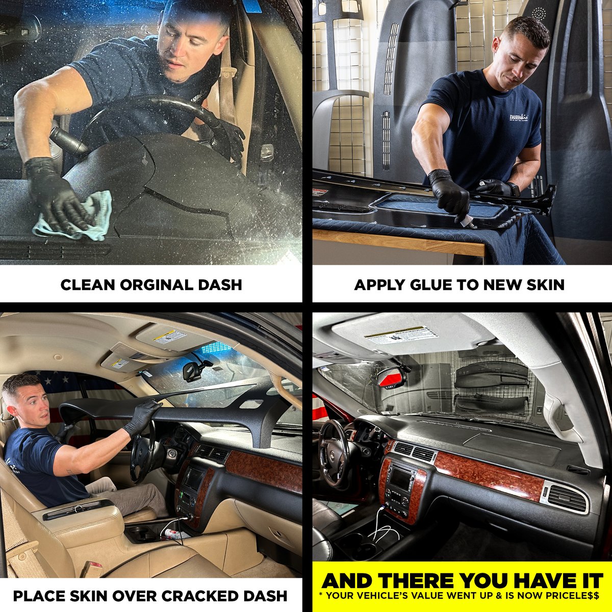 dashskin's tweet photo. GM's dash crack epidemic. Solved. 🛠️
If you own a 2007–2014 Tahoe, Suburban, Yukon, or Avalanche, you already know that dash cracks. It's practically a rite of passage. DashSkin fixes it for good

https://t.co/pUhOMkyO0e https://t.co/Iv3GGiJoDq