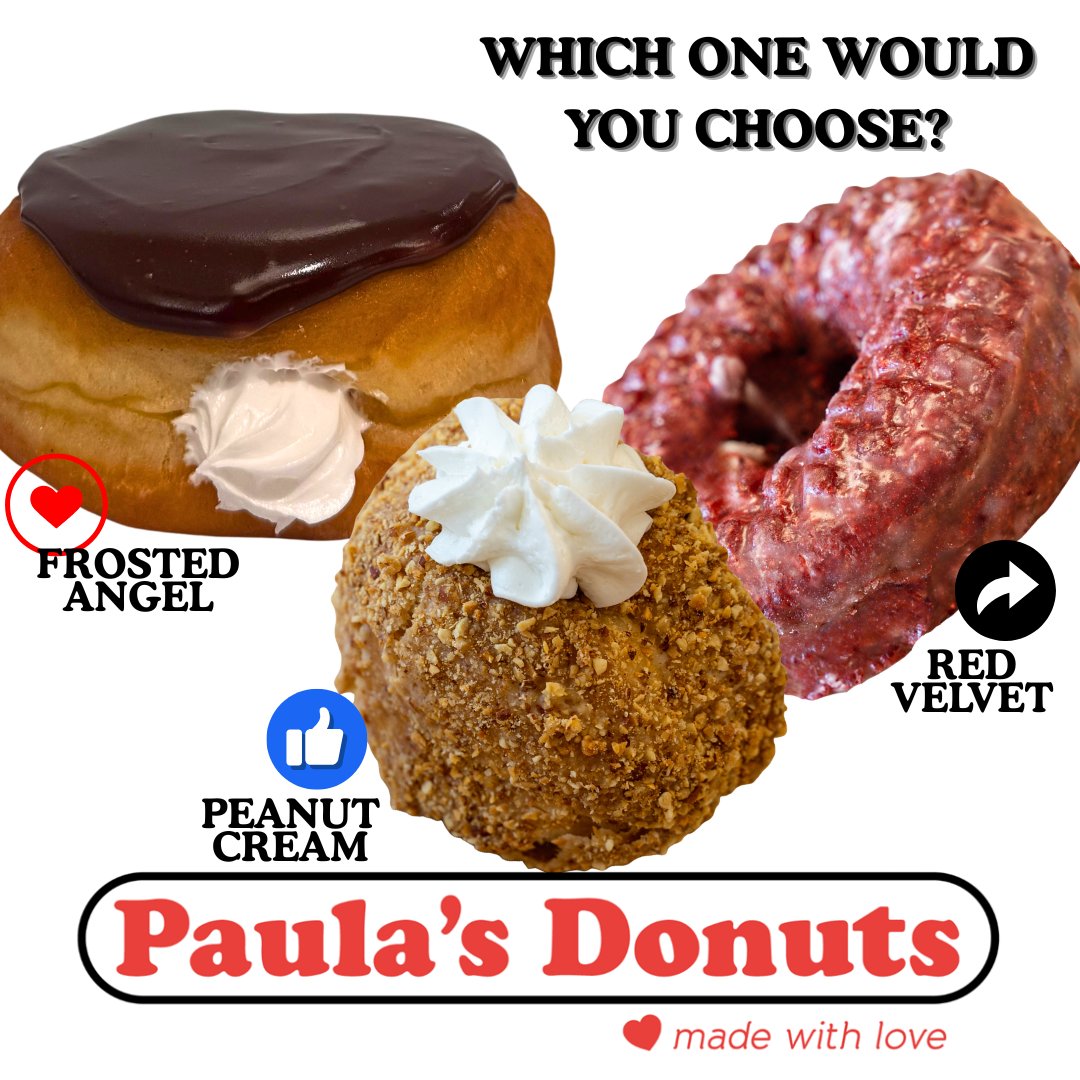 PaulasDonuts's tweet photo. Today's deal: Every Dozen DONUTS is a Baker's Dozen (13)!

Order online for a quick pick-up: https://t.co/g5NVtQcarW

#applecrisp #cherry #biscoff #pbnj #keylime #chocolate #peanutstick #peanutbutter #redvelvet #jelly #sprinkles #glazeddonut #donuts #donutlovers #BestDealInTown #wednesdayvibes #wednesdaymotivation #wednesday