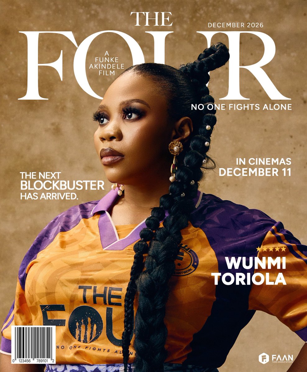 Wumi_Toriola's tweet photo. Proud to be part of this one. ❤️

The next blockbuster has arrived.
THE FOUR
No One Fights Alone.

A Funke Akindele Film.
In cinemas December 11, 2026. 🎬

#TheFour #NoOneFightsAlone #TheNextBlockbuster #FunkeAkindeleNetwork #December11 InCinemas https://t.co/g8i6jcKfaJ