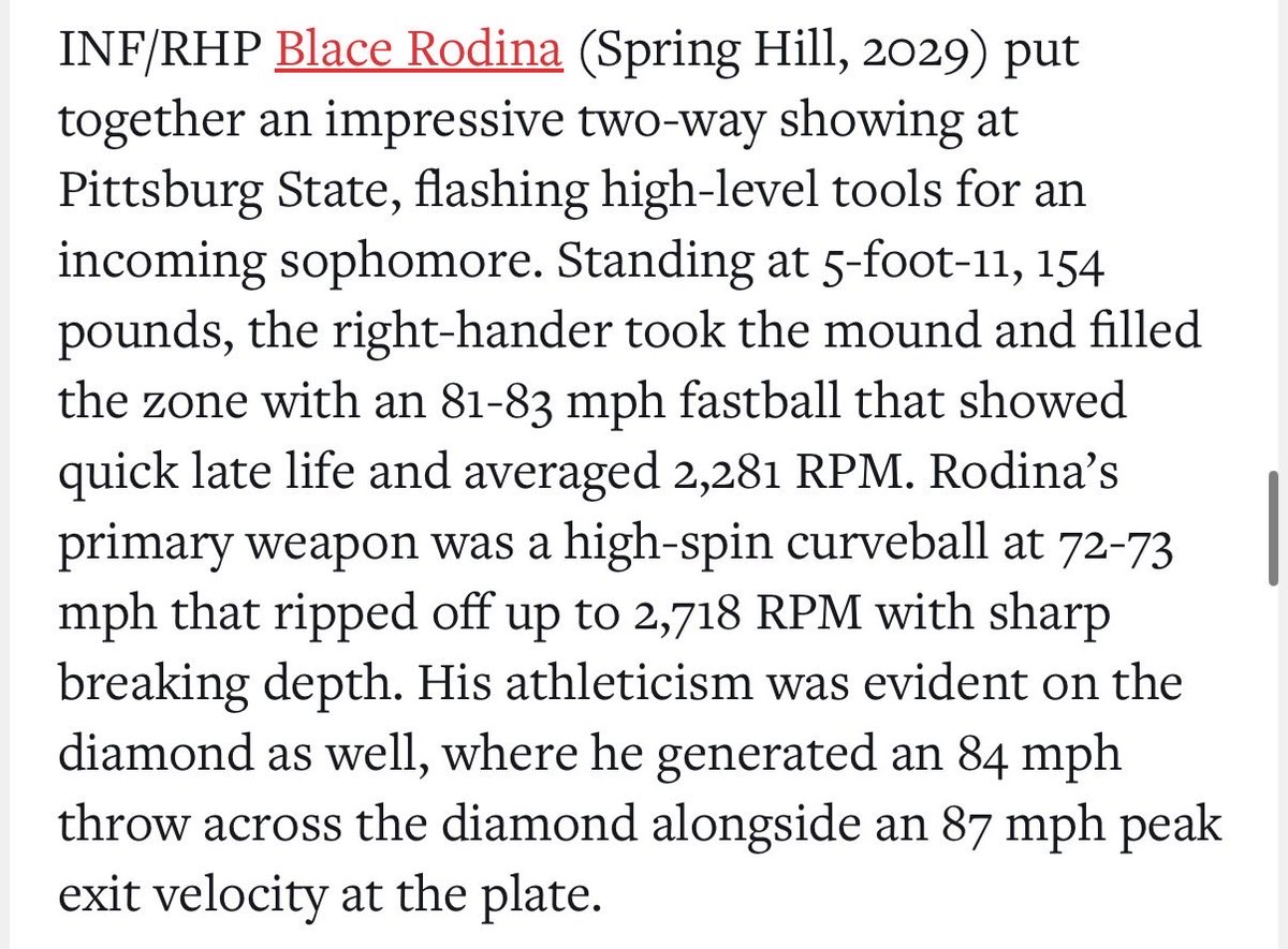 BlaceRodina5's tweet photo. Thank you for the write up. @PrepBaseballKS https://t.co/ZOqikSKSMW