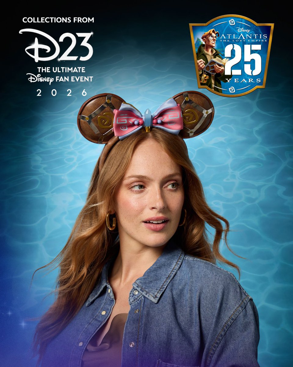disneystore's tweet photo. 🔎 Explore the Atlantis: The Lost Empire 25th Anniversary Collection from D23: The Ultimate Disney Fan Event. Arriving online at Disney Store on August 17 at 8AM PT. https://t.co/l6l9CpA8Zg