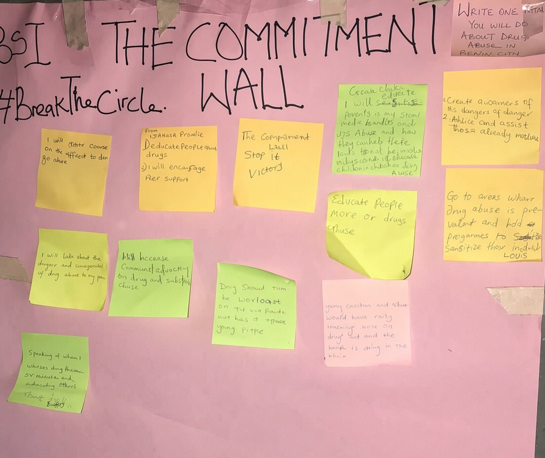 Bsinigeria1's tweet photo. Some thoughts from our commitment wall. 

#BSI https://t.co/k2ftBrwk5O